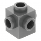 LEGO kocka 1x1 négy oldalán bütyökkel, sötétszürke (4733)